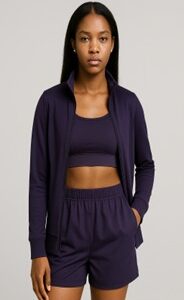 Women gym wear top and shorts